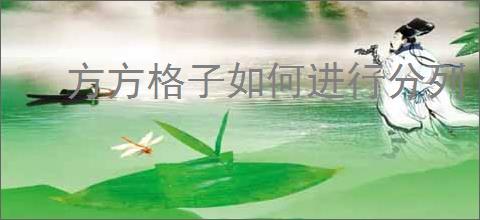 方方格子如何进行分列