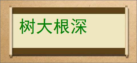 树大根深的意思,及其含义,树大根深基本解释