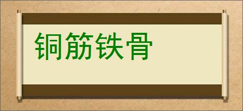 铜筋铁骨的意思,及其含义,铜筋铁骨基本解释