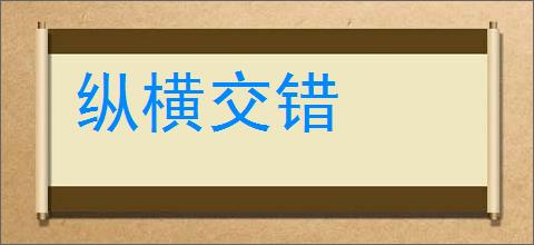 纵横交错的意思,及其含义,纵横交错基本解释