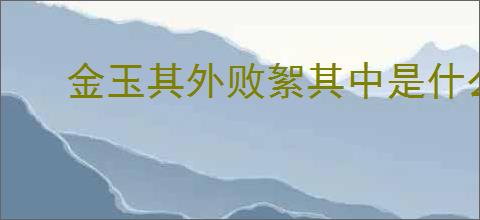 金玉其外败絮其中是什么意思