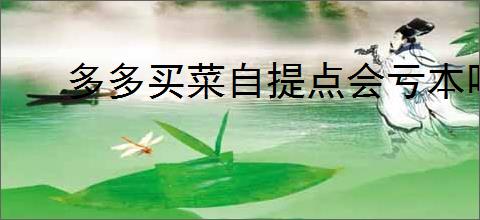 多多买菜自提点会亏本吗？如何判断多多买菜自提点的盈利潜力？