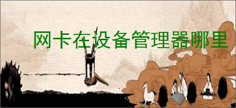 网卡在设备管理器哪里