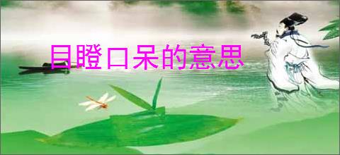 目瞪口呆的意思