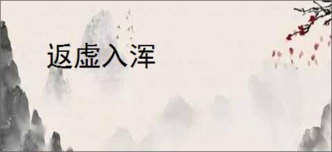 返虚入浑