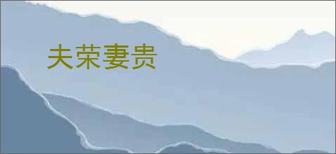 夫荣妻贵