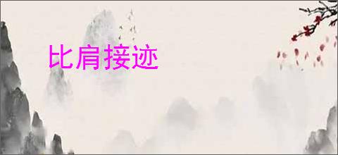 比肩接迹