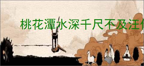 桃花潭水深千尺不及汪伦送我情