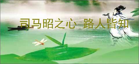 司马昭之心 路人皆知