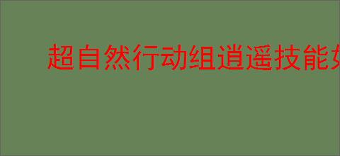 超自然行动组逍遥技能如何