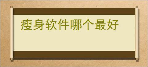 瘦身软件哪个最好