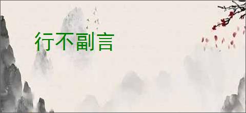 行不副言