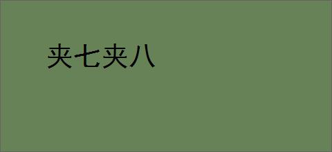 夹七夹八
