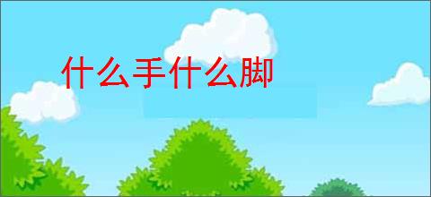 什么手什么脚