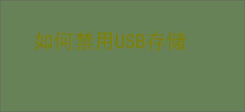 如何禁用USB存储