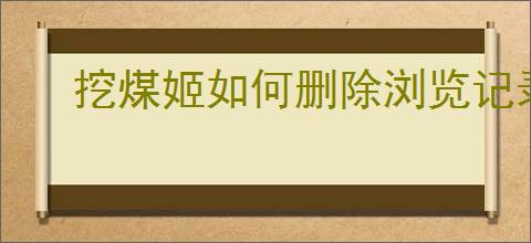 挖煤姬如何删除浏览记录