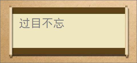 过目不忘
