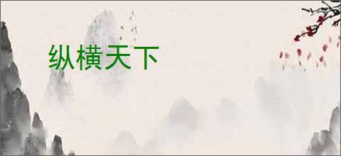 纵横天下