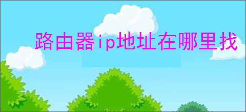 路由器ip地址在哪里找