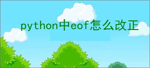python中eof怎么改正