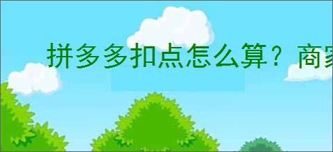 拼多多扣点怎么算？商家必知的收费标准与策略