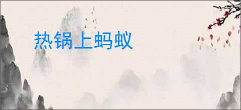 热锅上蚂蚁