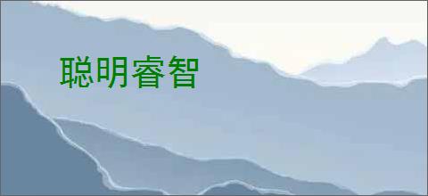 聪明睿智