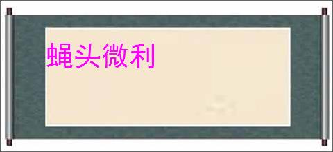 蝇头微利