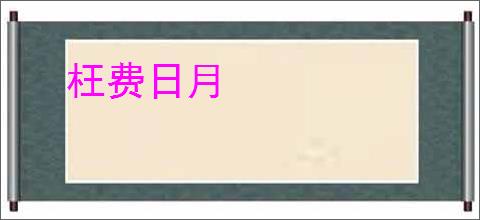 枉费日月
