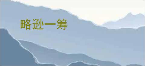 略逊一筹