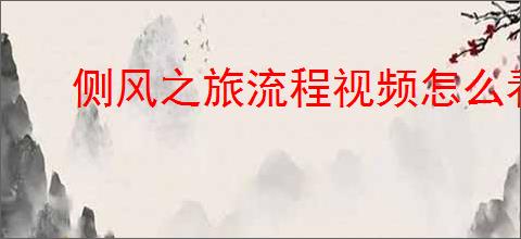 侧风之旅流程视频怎么看