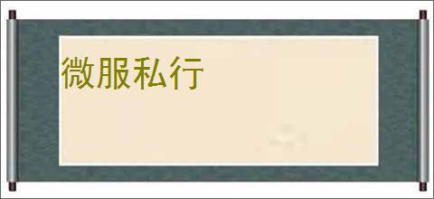 微服私行