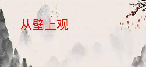 从壁上观