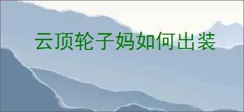 云顶轮子妈如何出装