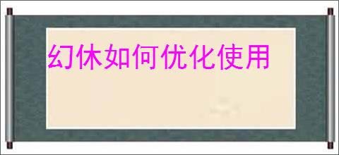 幻休如何优化使用