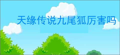天缘传说九尾狐厉害吗