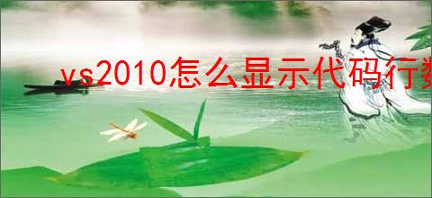 vs2010怎么显示代码行数