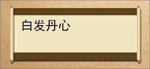 白发丹心