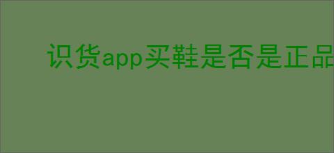 识货app买鞋是否是正品