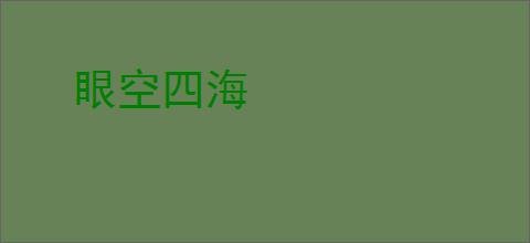 眼空四海