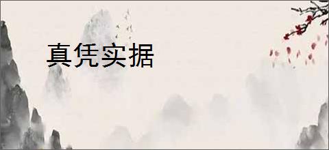 真凭实据