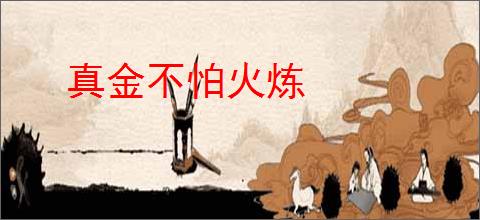 真金不怕火炼
