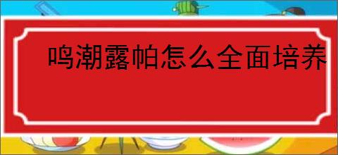 鸣潮露帕怎么全面培养