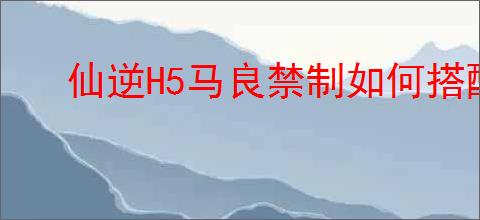 仙逆H5马良禁制如何搭配