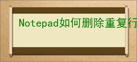 Notepad如何删除重复行