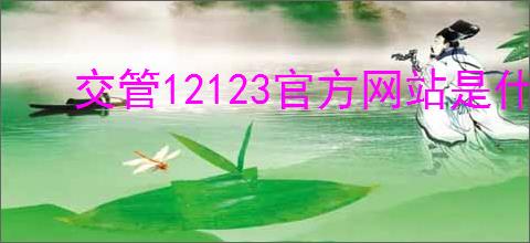 交管12123官方网站是什么
