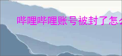 哔哩哔哩账号被封了怎么解决