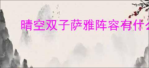 晴空双子萨雅阵容有什么