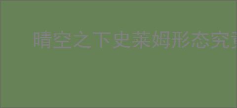 晴空之下史莱姆形态究竟是什么样