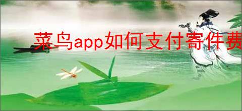 菜鸟app如何支付寄件费用